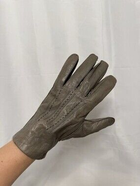 Vintage Men’s Christian Dior Leather Gloves Silk Lined Size Small / Size 7-7.5